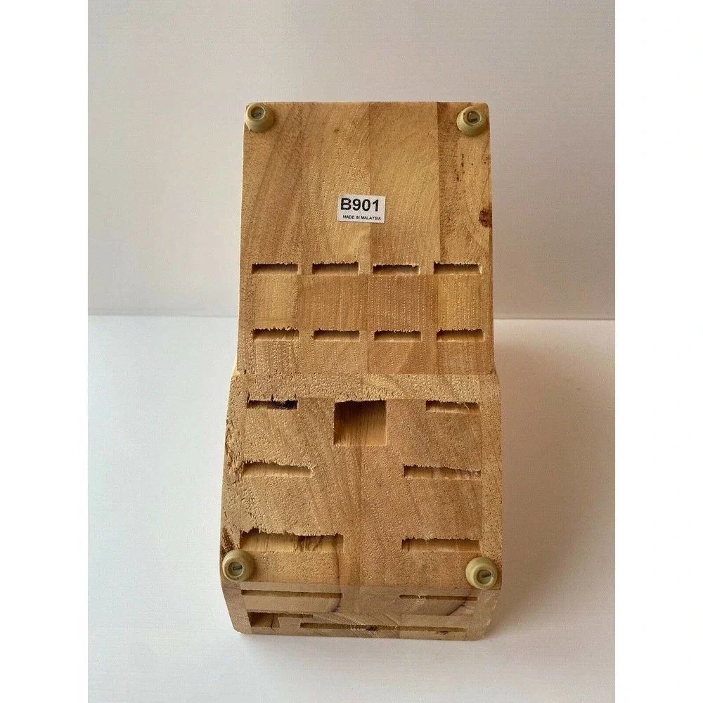 J.A. Henckels Zwilling Kitchen Knife Storage 19 Slot Hardwood Natural Wood Block